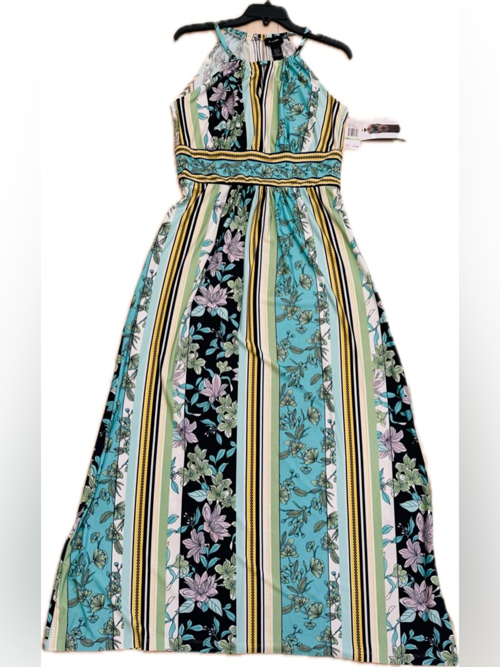 🌺NWT women’s Large Striped Floral Maxi Dress ✨💲79